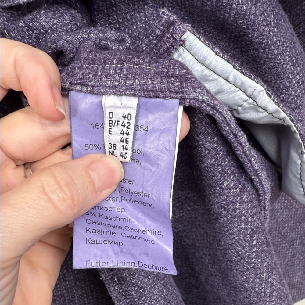 NVSCO 2107 Purple wool blend single breasted Blazer Jacket us 10 - Picture 7 of 11
